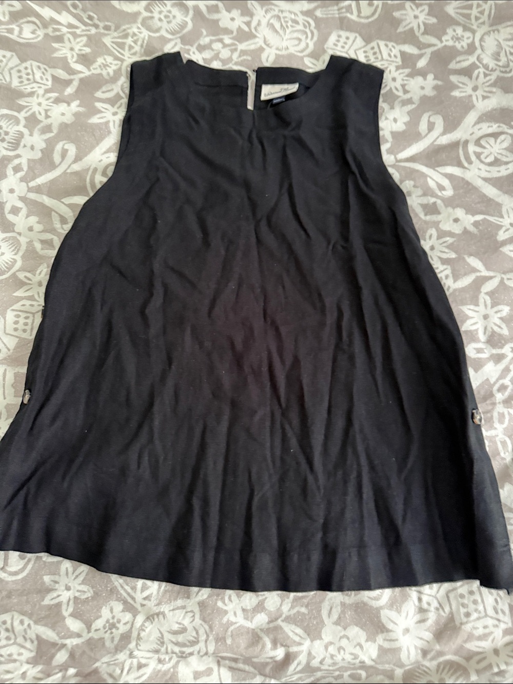 Universal Thread Black Linen Sleeveless Tunic Top